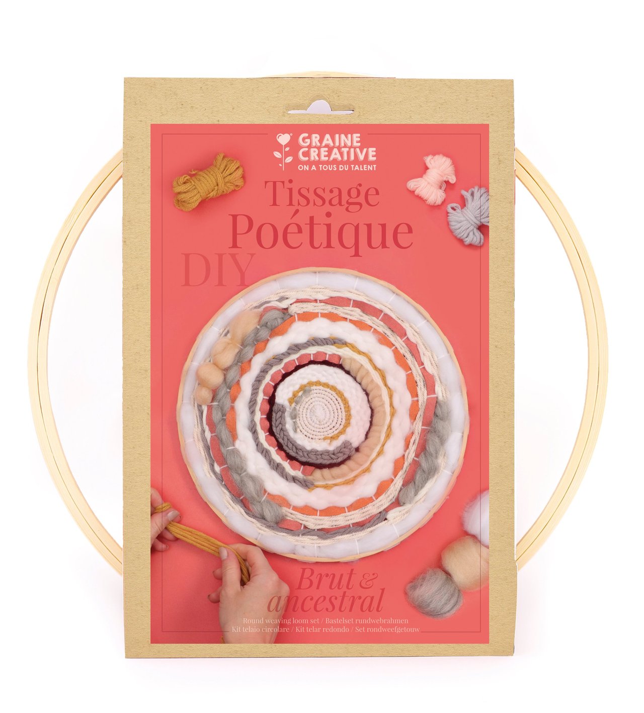 Kit  DIY - Métier à tisser rond - Poétique