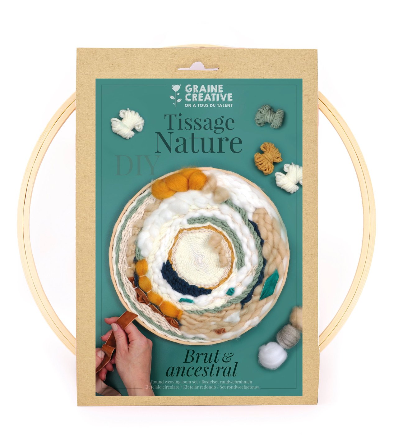 Kit DIY - Métier à tisser rond - Nature