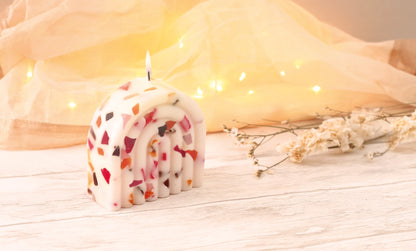 Kit DIY - Bougie arc en ciel terrazzo