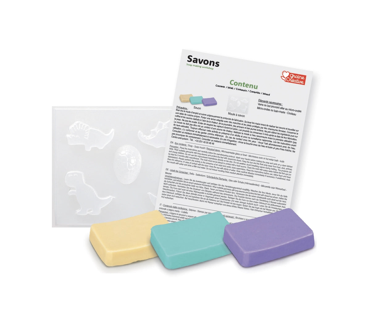 Kit DIY - Atelier savons Dinosaures