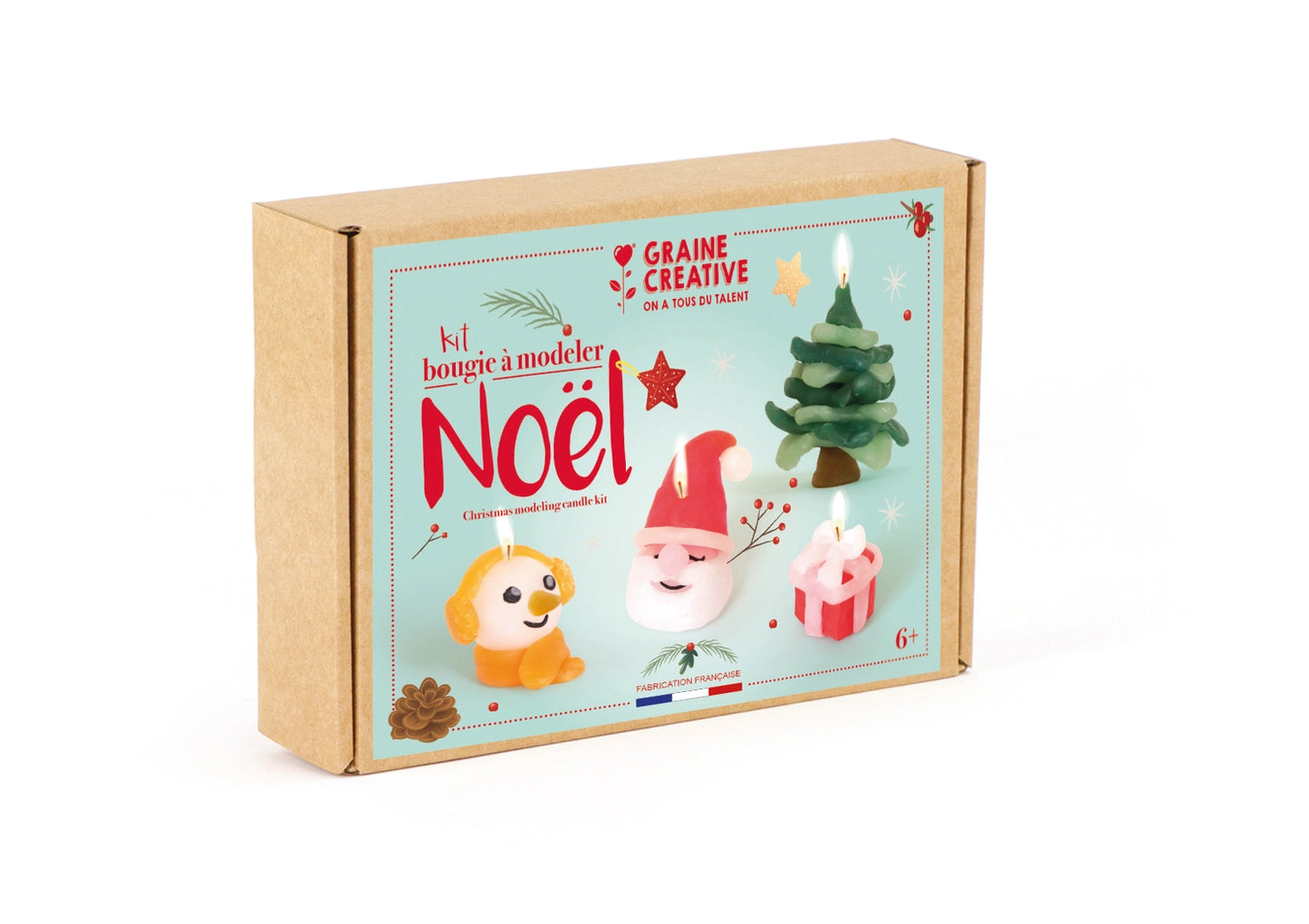 Kit DIY - Bougies à modeler Noël