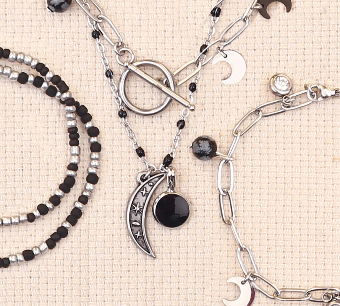 Kit DIY - Parure argentée - Bijoux inoxydable