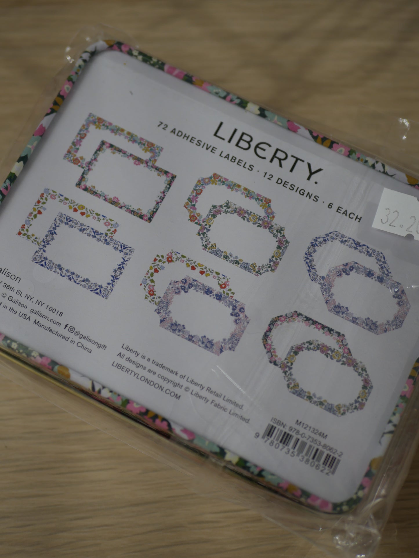Boîte de 72 étiquettes autocollantes Liberty