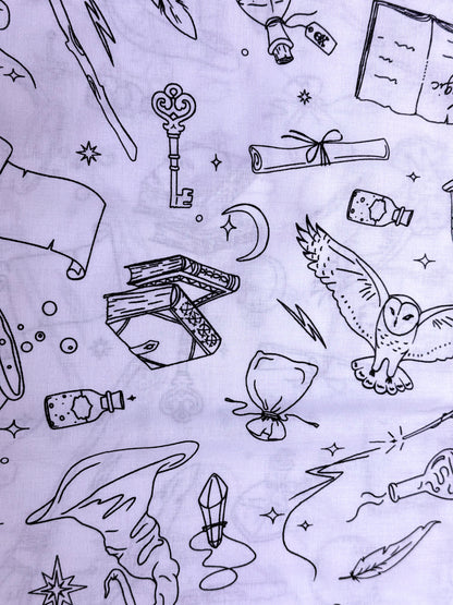 Coupon de tissus de coton à colorier