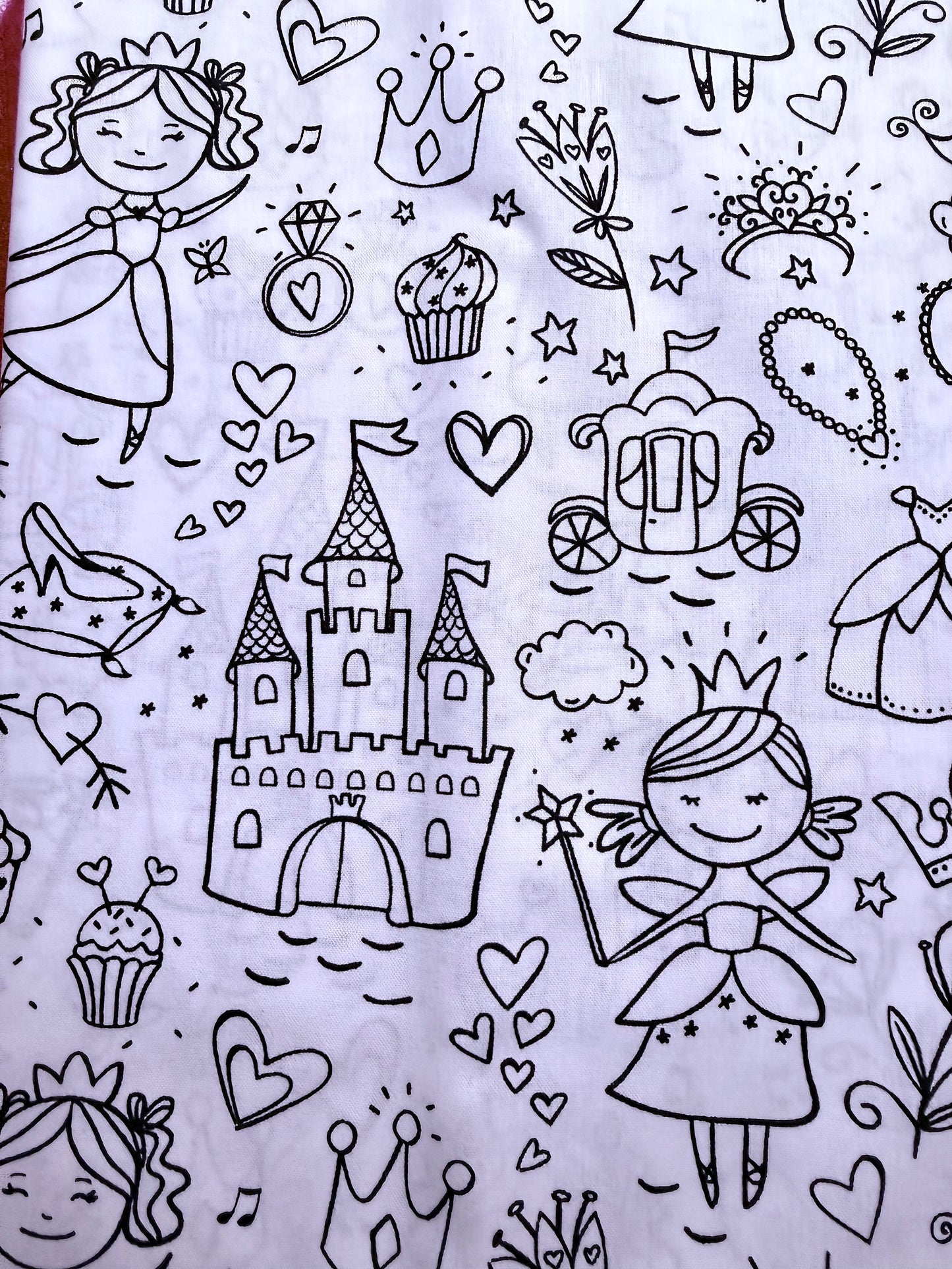 Coupon de tissus de coton à colorier