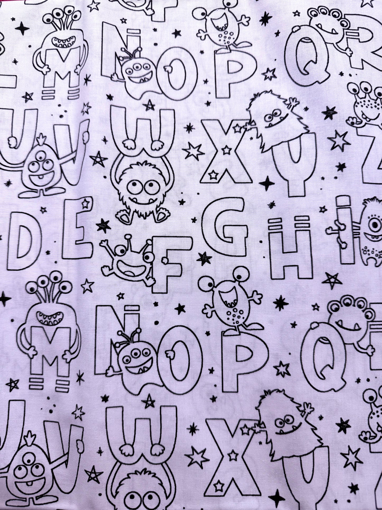 Coupon de tissus de coton à colorier