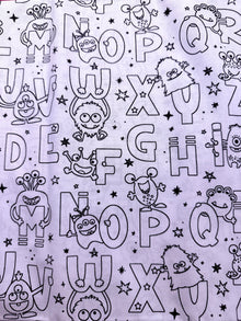 Coupon de tissus de coton à colorier