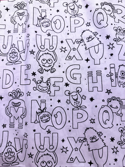 Coupon de tissus de coton à colorier