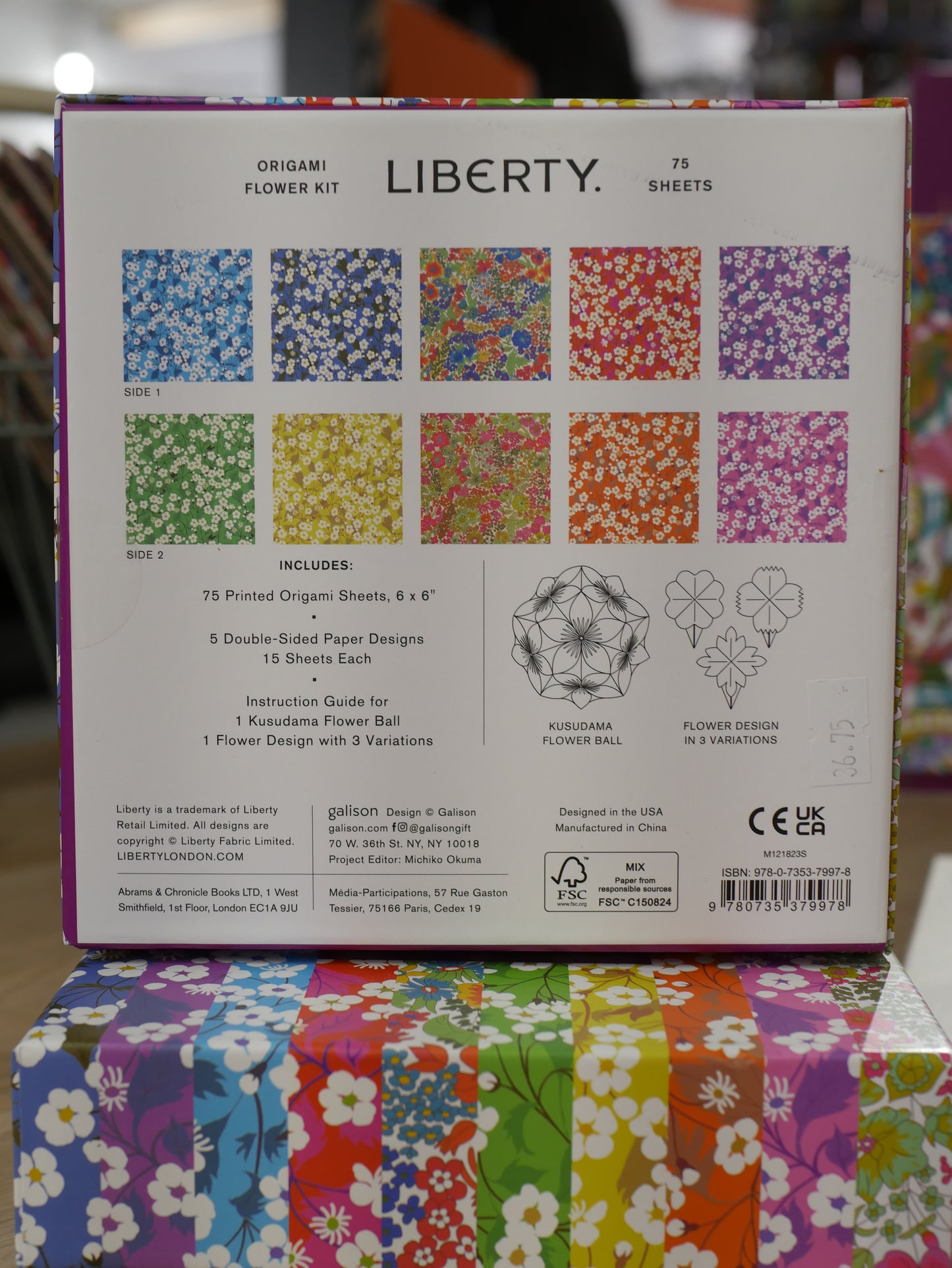 Set de papiers origami Liberty - Flowers